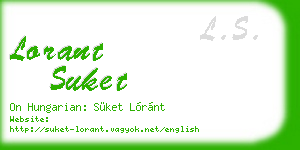 lorant suket business card